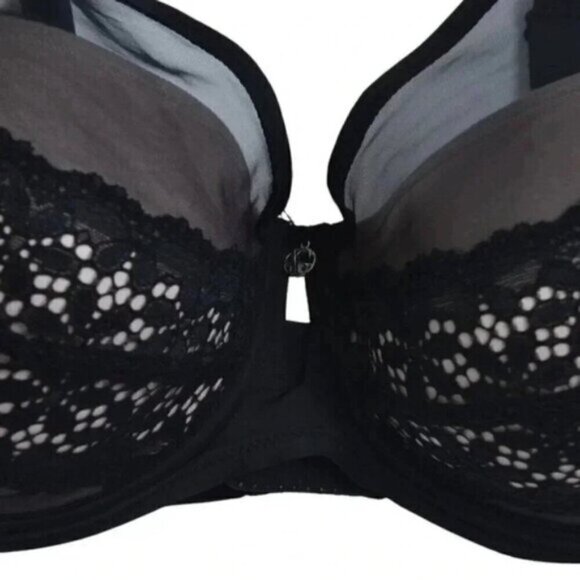 Ashley Graham Demi Cup Diva Bra Lace Sheer Sexy Size  44C - Picture 6 of 9